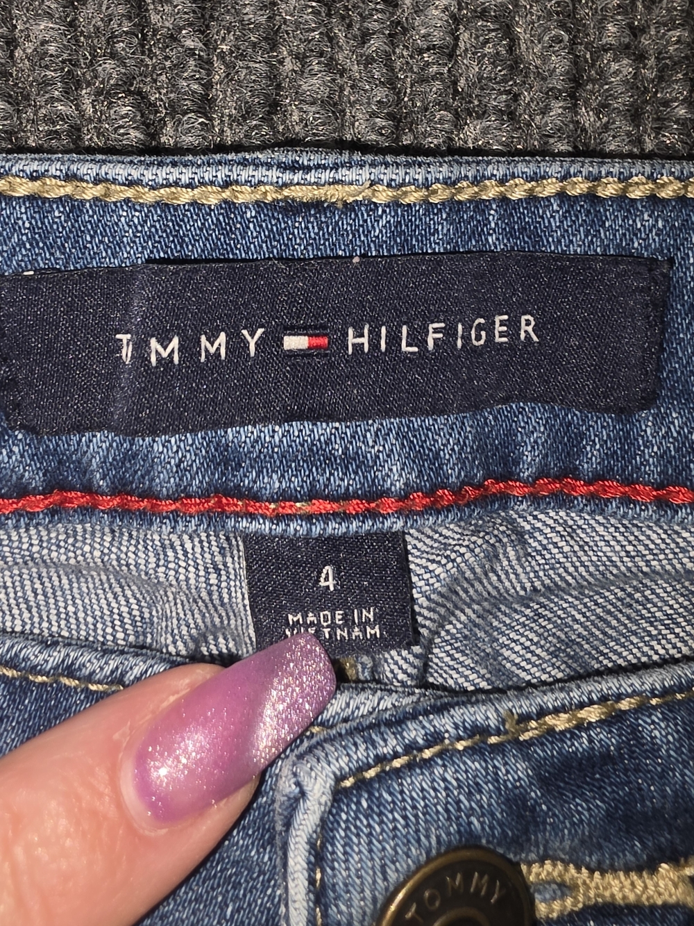 Tommy Hilfiger Light Blue Cuffed Mid-rise Slim Jeans - Picture 2 of 7